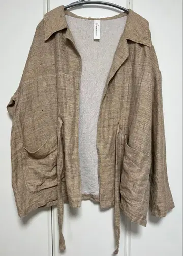 sana sing 면 린넨 버튼리스 셔츠