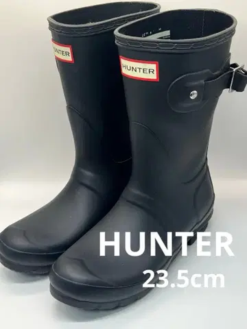 헌터 레인부츠 오리지널 숏 장화 버클 포함 블랙 37