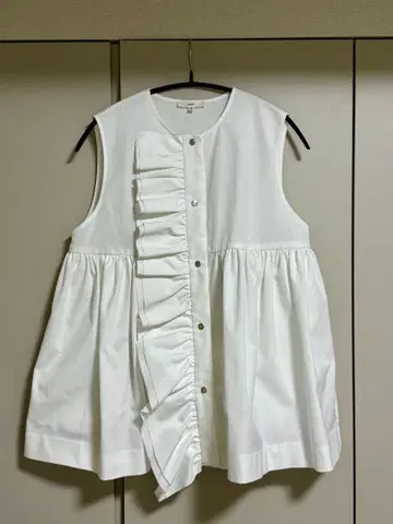 yori 더블 크로스 프릴 베스트 36