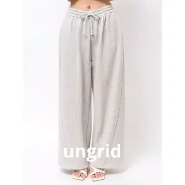 Ungrid 커브 실루엣 스웨트 팬츠 라이트 그레이
