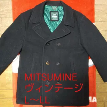 빈티지 90s MITSUMINE 삼봉 울 하프 코트 블랙 L