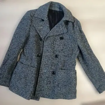 COMME CA ISM 그레이 더블 브레스트 코트 M