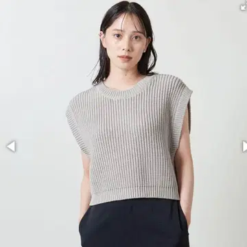 MARW UNITED ARROW 하찌 니트 베스트 그레이 레이어드