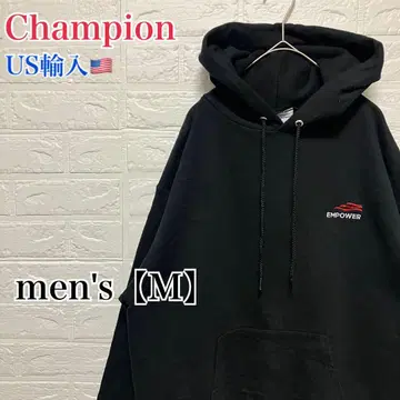 D407 [ US 수입 ] 챔피온 후드티 블랙 계열 men's [ M ]
