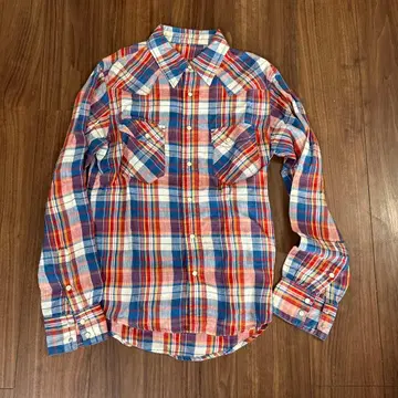 DELAY W&S 긴팔 체크 셔츠 사이즈 2