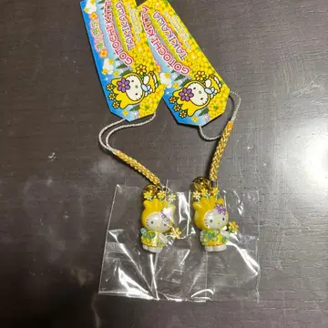 산리오 키티  유채꽃 2개