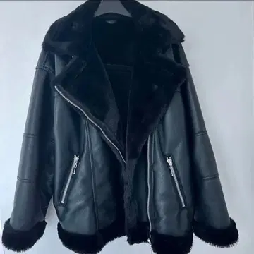 jouetie / 쥬에티 라이더 자켓 블랙 보아