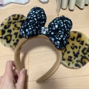 디즈니 머리띠 레오파드 무늬 팬캡