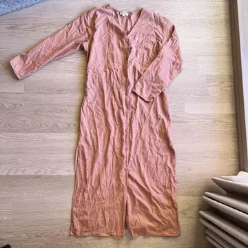 OZMA 핑크 베이지 롱 셔츠 원피스 S 사이즈