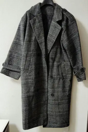 BLANC FICELLE 글렌체크 안감 퀼팅 코트