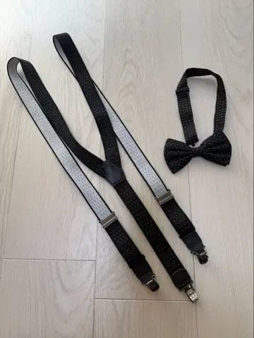 정장 셀렉트 서스펜더와 나비 넥타이 세트