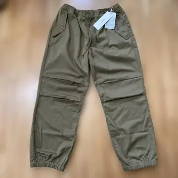 젬블 카고 팬츠 올리브색 허리밴딩
