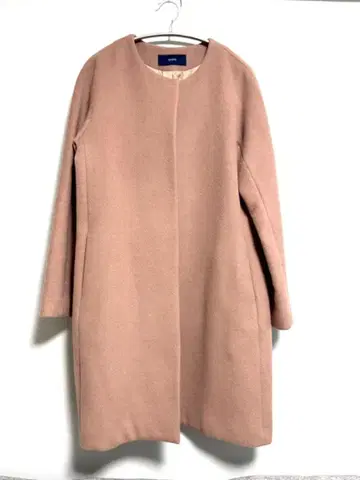 새상품급 ships 노카라 롱 코트 핑크