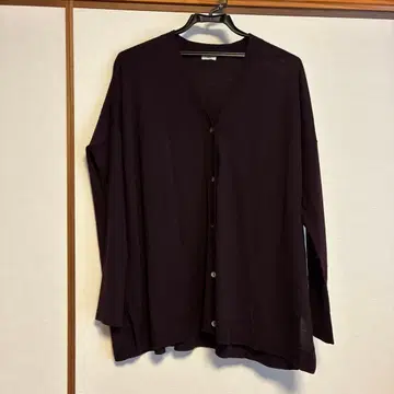 새상품급 IENA 다크 퍼플 긴팔 가디건