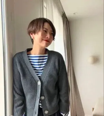 ADAWAS 아다와스 가디건 그레이 미사용 새상품