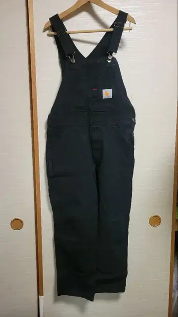 칼하트 오버롤 블랙 데님 S