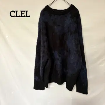 CLEL 니트 스웨터 S 그라데이션 모헤어 혼방 상의