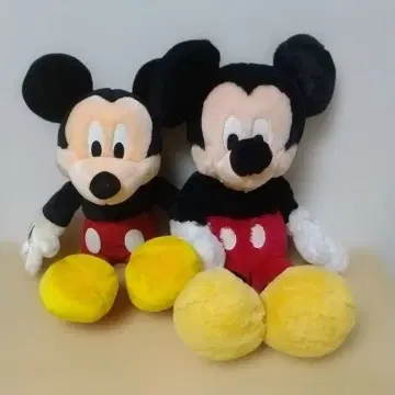 디즈니 리조트 한정판 미키마우스 봉제 인형 2개 플러피 플러시