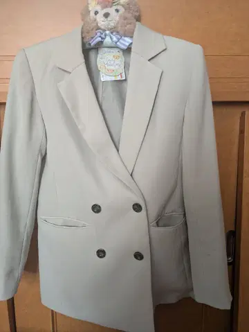 GU*베이지 더블 브레스트 테일러드 자켓