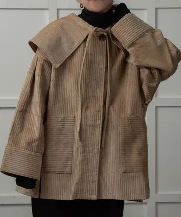 i am 코듀로이 미디 코트