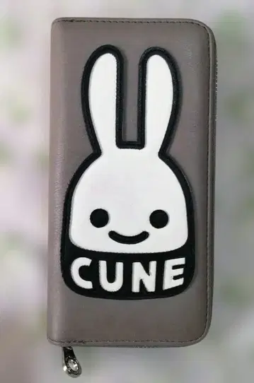 CUNE 큔 패치워크 롱 월렛 장지갑 그레이