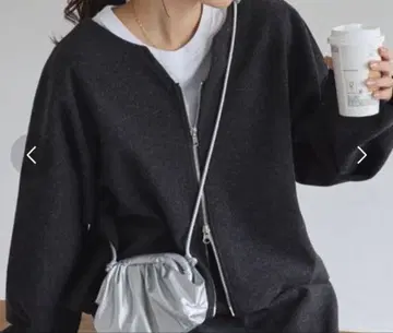 니트 멜톤 ZIP 코쿤 가디건