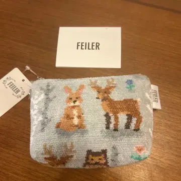 페이러 새상품 윈터 애니멀즈 보트형 파우치 실버