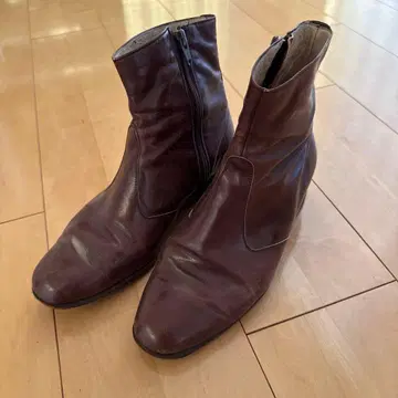 90s 빈티지 브라운 가죽 힐 부츠