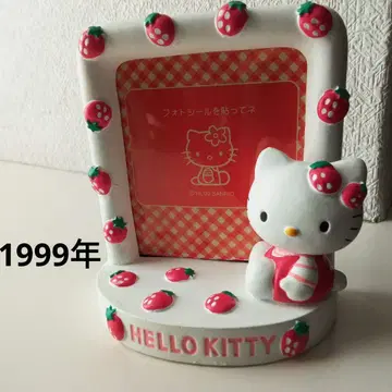 키티 사진 프레임 사진 액자 딸기 이치고 스트로베리 레트로 입상 레어