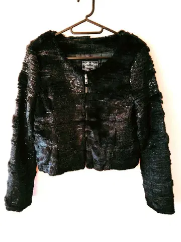 MURUA 블랙 퍼 자켓 M