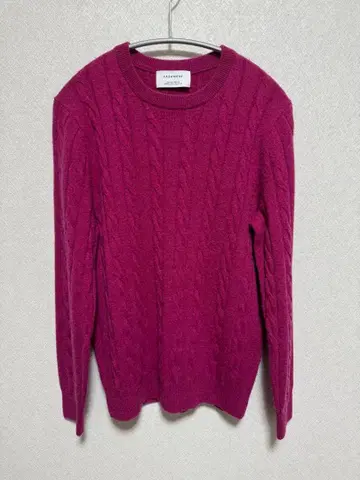 CASHMERE 케이블 짜임 스웨터 S 핑크