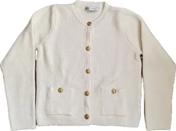 [ 새상품 ] ZARA 자라 골드 버튼 니트 가디건