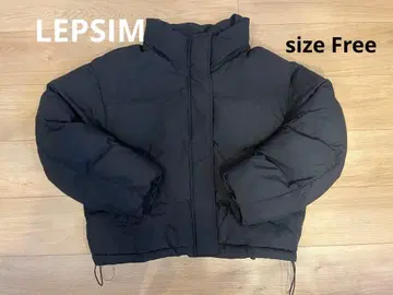 LEPSIM 블랙 다운 자켓