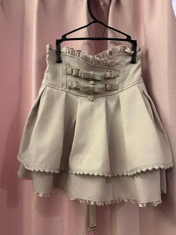 LIZLISA 2단 리본 벨트 치마바지