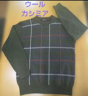 남성용 니트 스웨터 M 울 캐시미어
