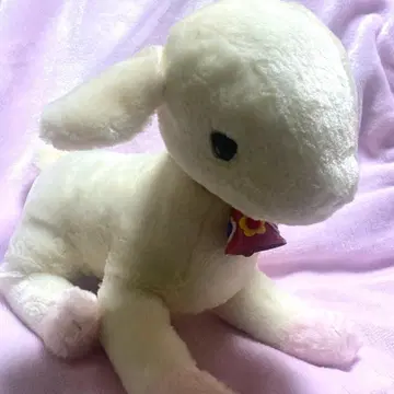 시나다 염소 레트로 봉제 인형 크림색