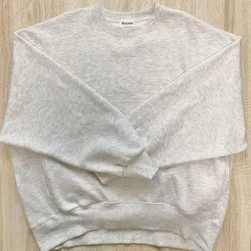 andme 속기모 볼륨 소매 맨투맨 [ 오트밀 ]