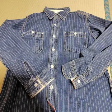 사무라이 진 스트라이프 워크 셔츠 S