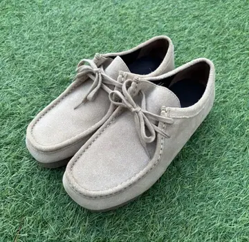 GU 리얼 가죽 모카신 신발 왈라비 스웨이드 베이지