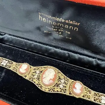 [ Y ] heinemann 필리그리 카메오 팔찌 빈티지