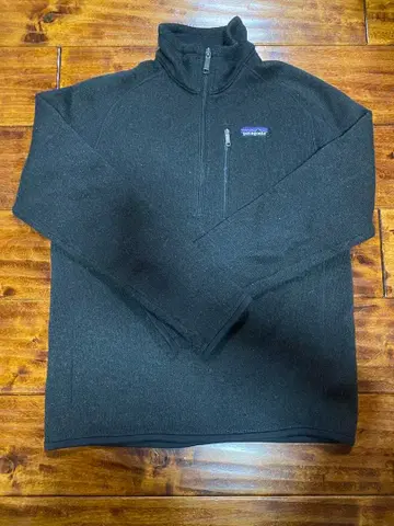 patagonia 블랙 플리스 자켓 하프 지퍼