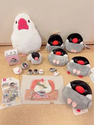 문조:봉제 인형:파우치:파일:테노리 프렌즈:스트랩:세트