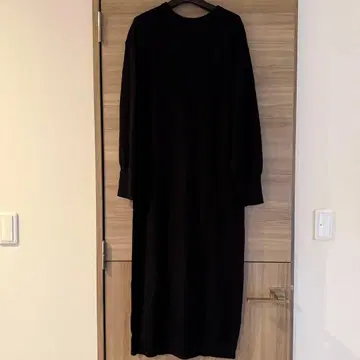 Plage 블랙 롱 니트 원피스
