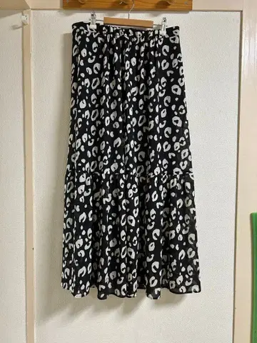 iCB 레오파드 무늬 롱 스커트