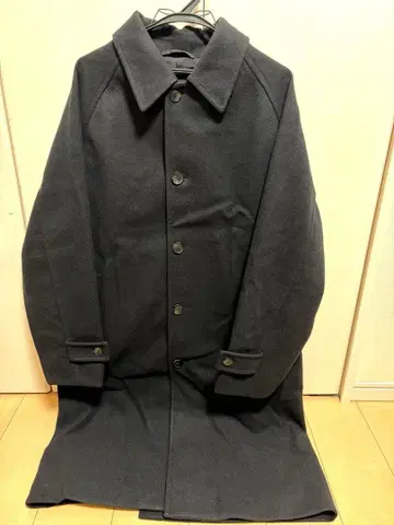 GU L 사이즈 코지 멜톤 발마칸 코트 블랙