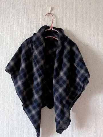 naru 대형 스톨 스퀘어 체크 무늬