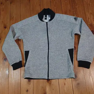 새상품급 아디다스 adidas 쿼터 니트 풀집업 자켓 그레이 M