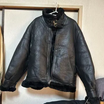 알파사 가죽 플라이트 자켓 B-3 블랙 컬러 XL