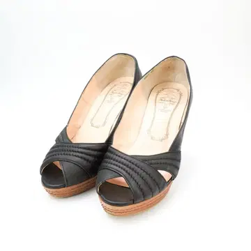 KariAng 24.0 오픈토 펌프스 하이힐 블랙/KD56