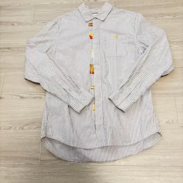 그라니프 맥도날드 콜라보 자수 스트라이프 셔츠 S 사이즈